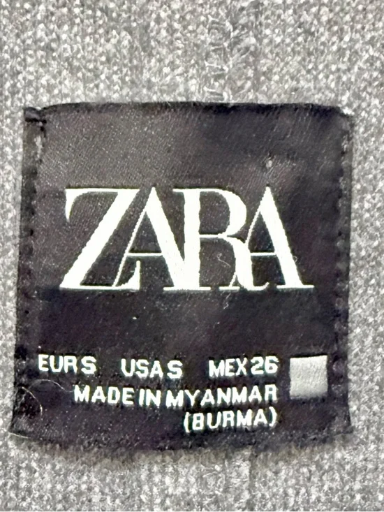 ZARA Light Gray Long Notch-Lapel Trench Coat - Size US Small - Picture 6 of 12